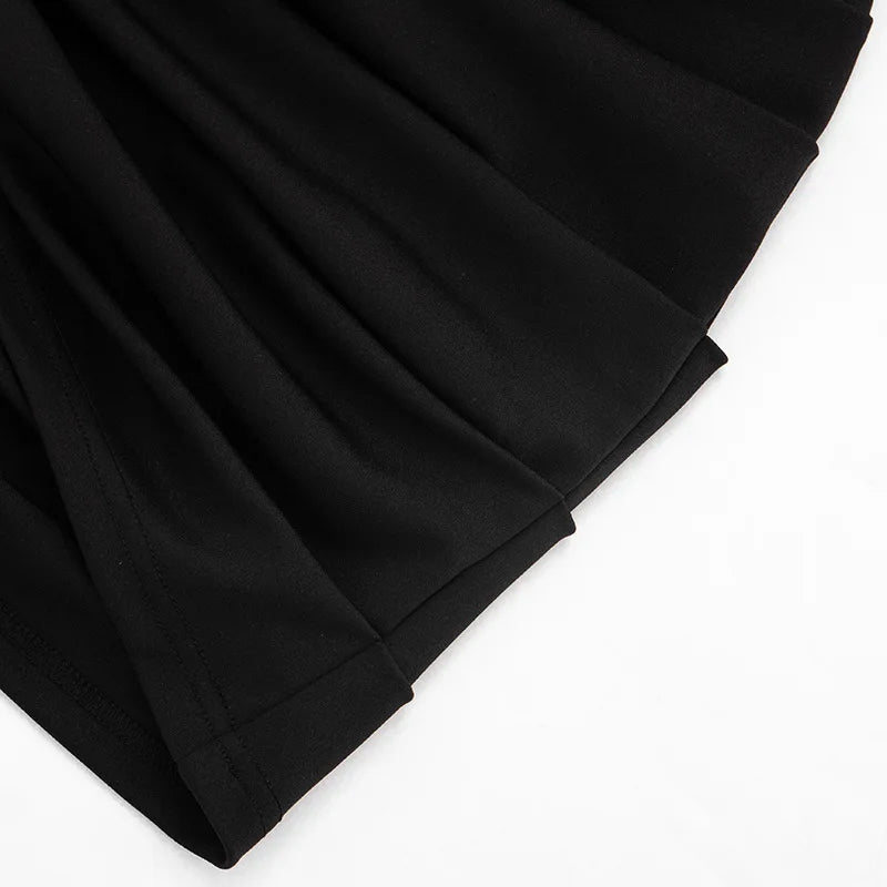 Sexy Lapel Half Sleeve Ruched Mini Dress