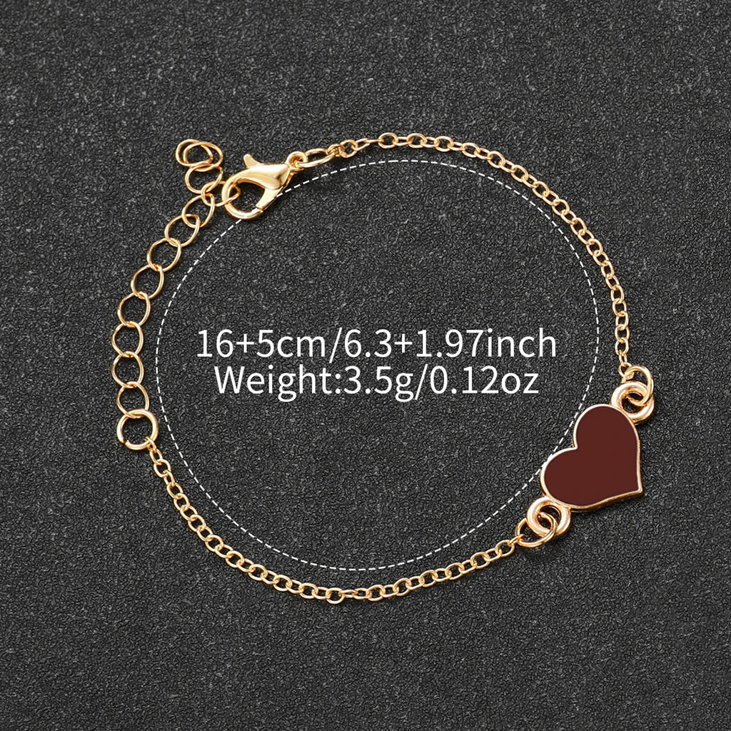 Fashion Arabic Dial Women's Quartz Watch & Heart Bracelet Set – 2PCS Square Silicone Wristwatch