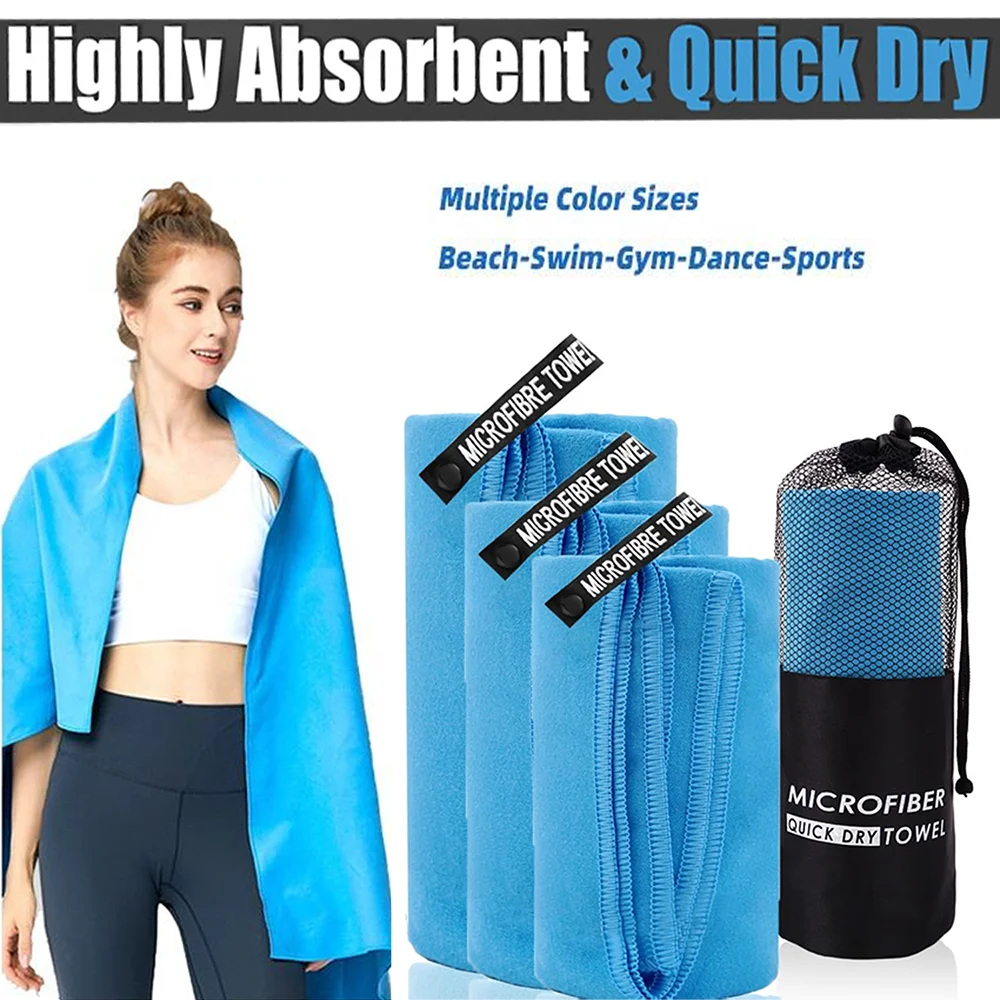 Luxury Microfiber Sports Towel – Quick-Dry Super Soft for Gym, Beach & Travel