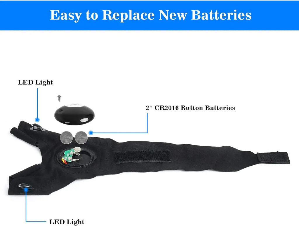 Hands-Free LED Flashlight Gloves