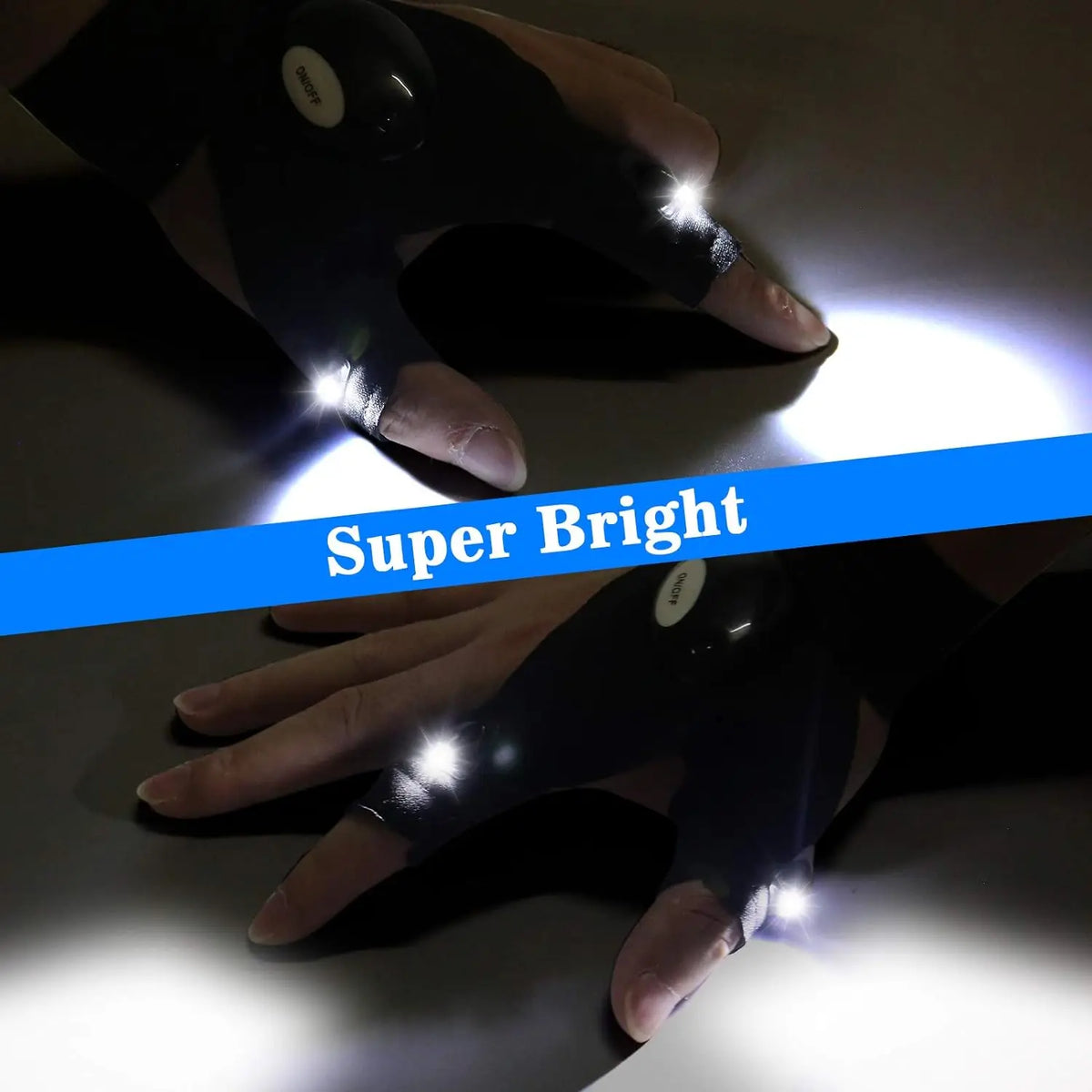 Hands-Free LED Flashlight Gloves