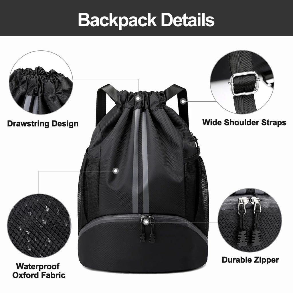 Sport Gym Drawstring Backpack – Lightweight for Fitness, Travel & Outdoor