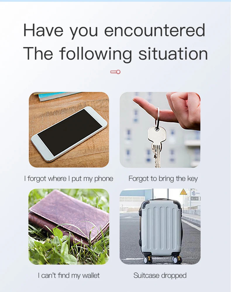 Mini GPS Bluetooth Tracker – Anti-Lost Keychain for Keys, Pets & Wallet