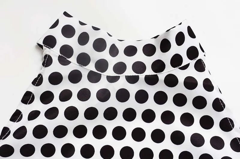 Polka Dot Halter Backless Mini Dress