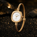 Women's Gold Bangle Watch – Luxury Stainless Steel Quartz