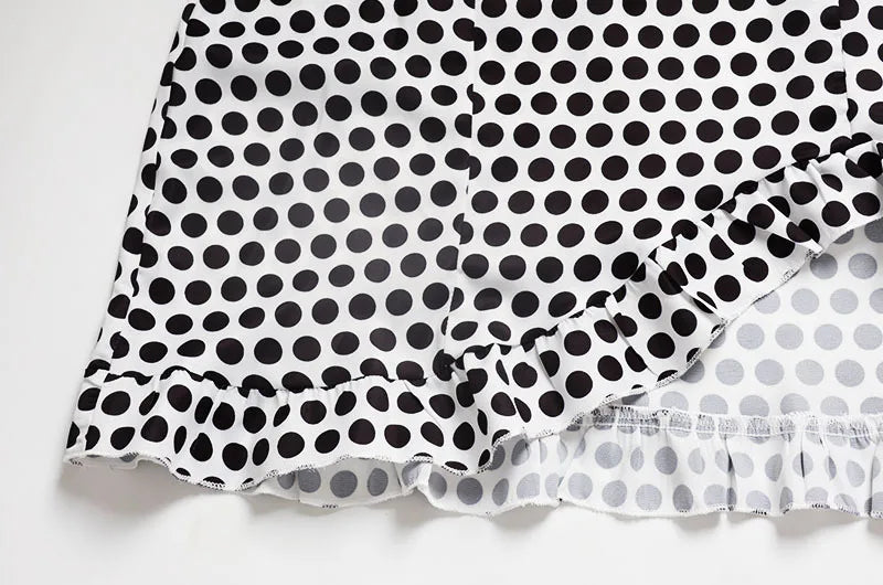 Polka Dot Halter Backless Mini Dress