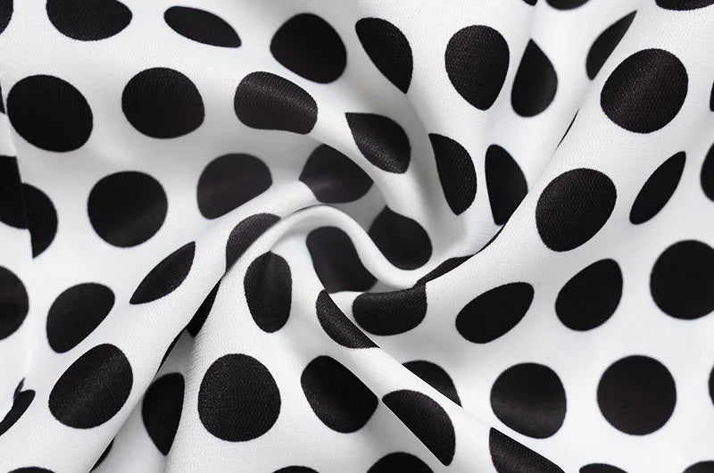 Polka Dot Halter Backless Mini Dress