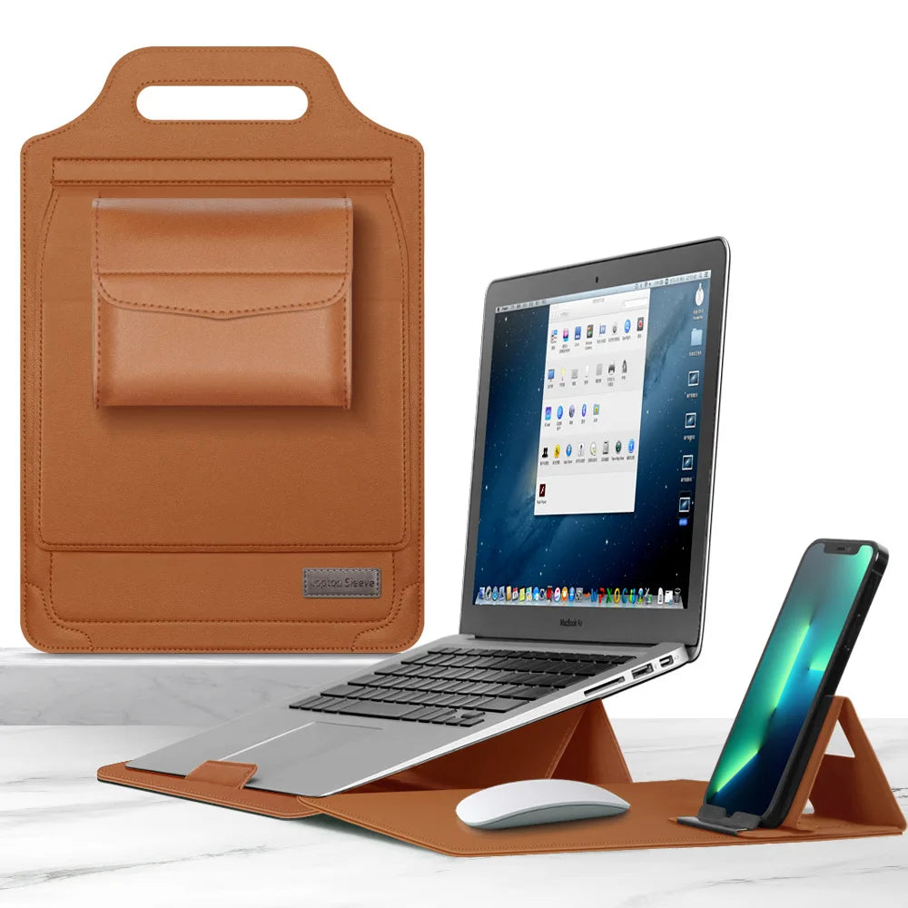 Laptop Sleeve for Infinix XBOOK B15 15.6inch – Foldable Stand, Mouse Pad & Phone Holder All-in-One