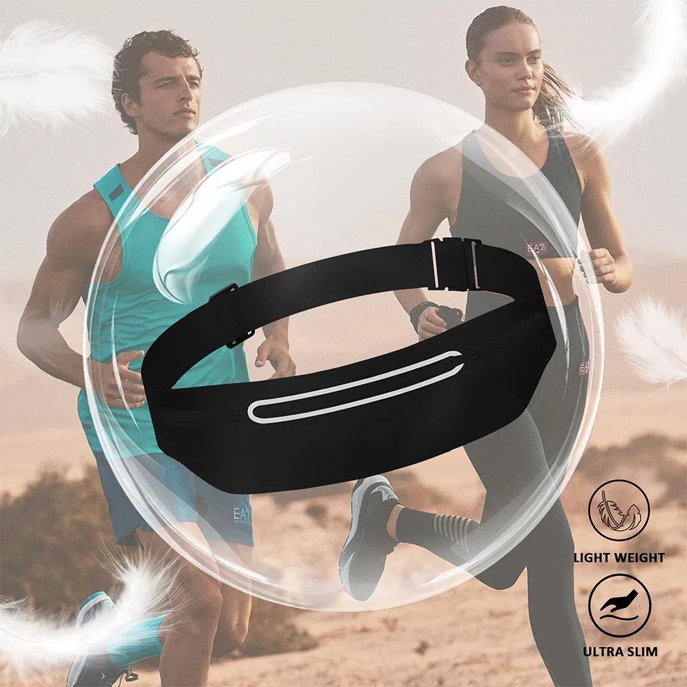 Waterproof Running Waist Bag – Invisible Fanny Pack for Gym & Outdoor