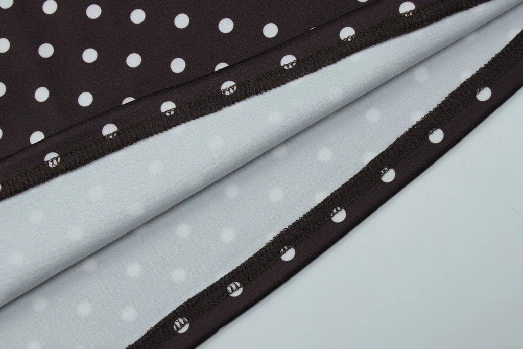 Polka Dot Tie-Up Bodycon Hip Wrap Mini Dress