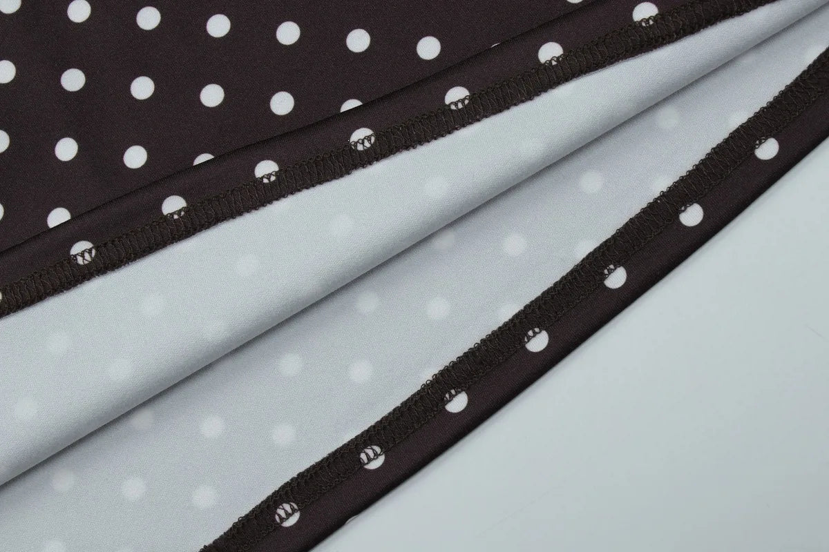 Polka Dot Tie-Up Bodycon Hip Wrap Mini Dress