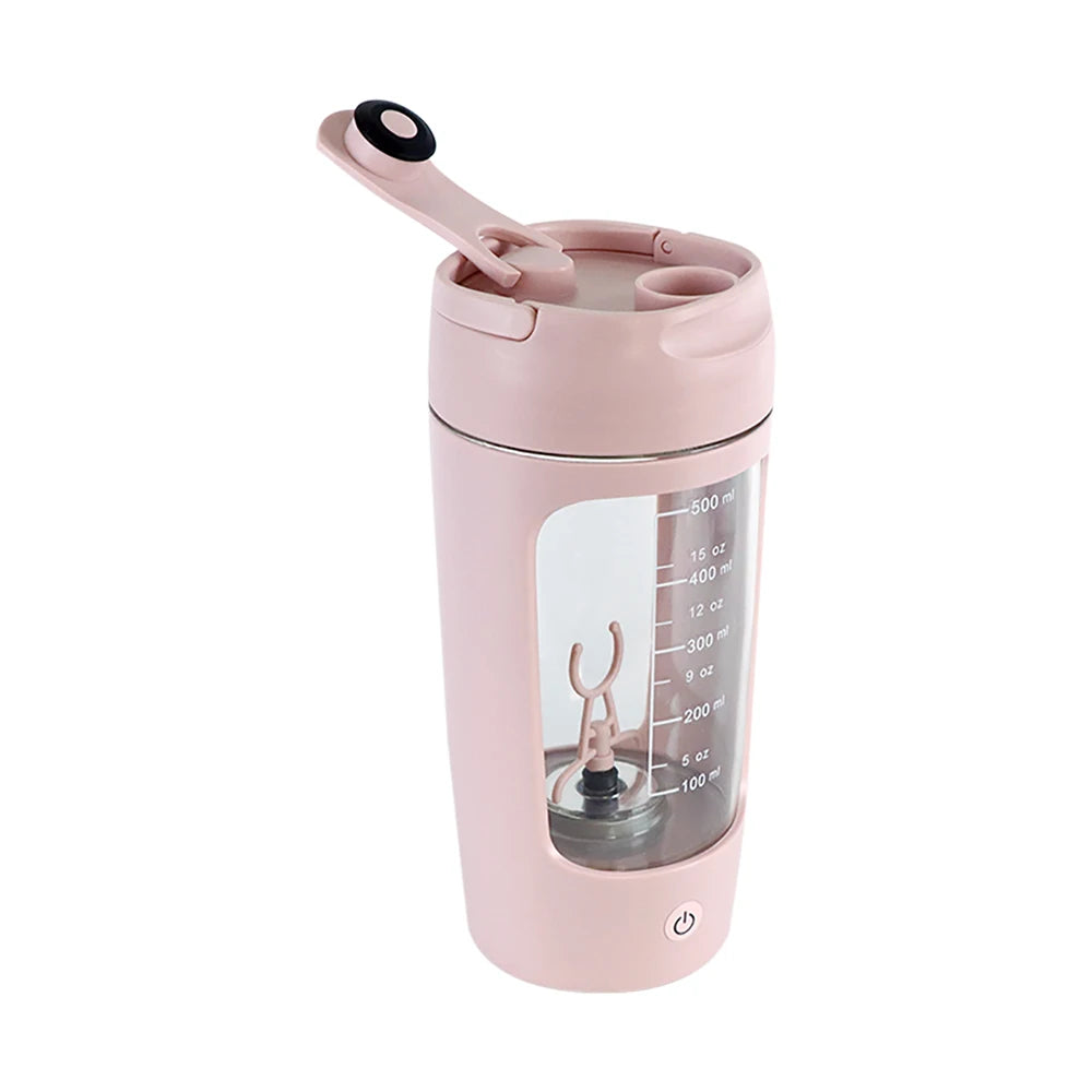 Electric Protein Shaker Bottle – 650ml USB Rechargeable Blender Cup