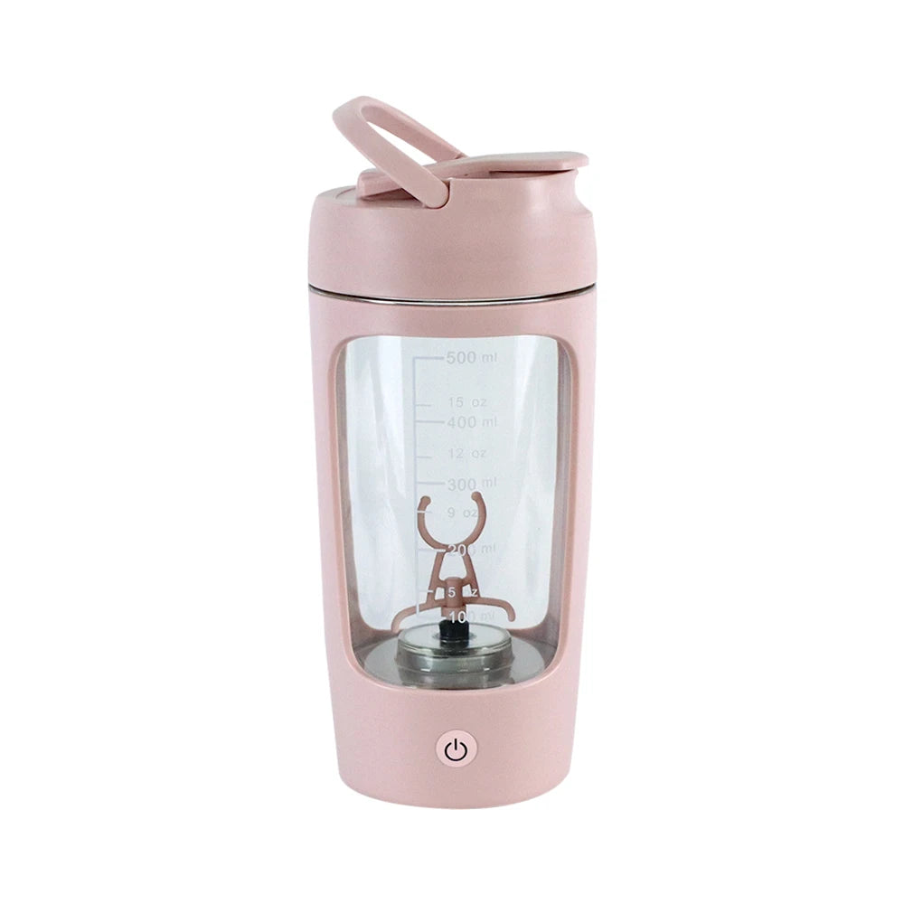 Electric Protein Shaker Bottle – 650ml USB Rechargeable Blender Cup