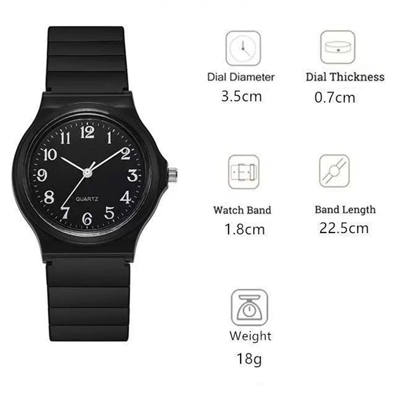 Exam Watch for Women – Simple Silicone Strap Waterproof Quartz