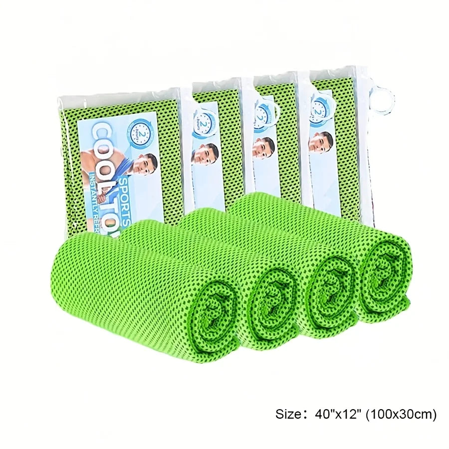 Sports Cooling Towels 4-Pack – Instant Cooling for Gym, Yoga & Outdoor